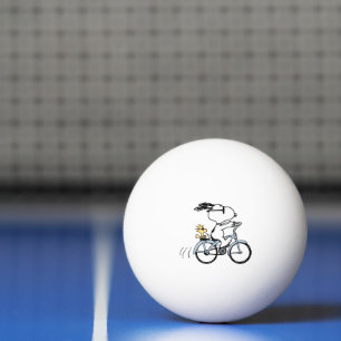 Pelota De Ping Pong Cacahuetes   Bicicleta Snoopy & Woodstock