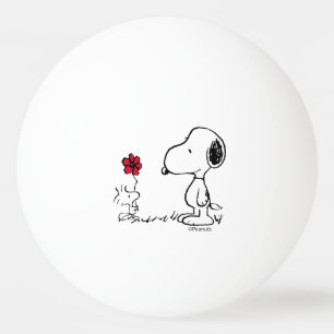 Pelota De Ping Pong Cacahuetes   Snoopy & Woodstock Rojo y Negro