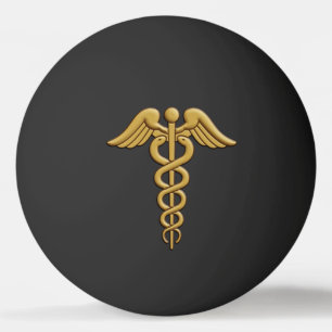 Pelota De Ping Pong Caduceus dorado