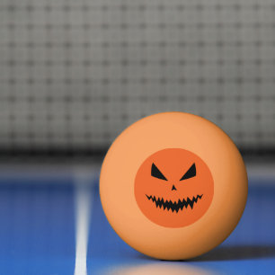 Pelota De Ping Pong Calabaza de Halloween Jack O'Lantern espeluznante