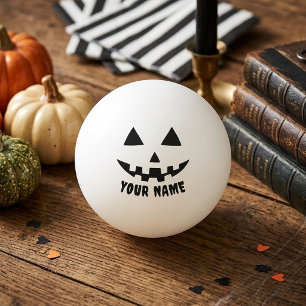 Pelota De Ping Pong Calabaza de Halloween Personalizada con Nombre en 