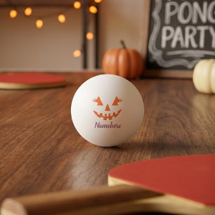 Pelota De Ping Pong Calabaza de Halloween personalizada femenina Jack