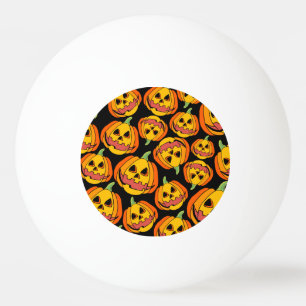 Pelota De Ping Pong Calabaza de Halloween: Símbolo vintage de otoño