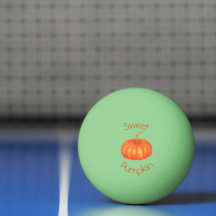 Calabaza de naranja dulce acuarela Ping Pong Ball