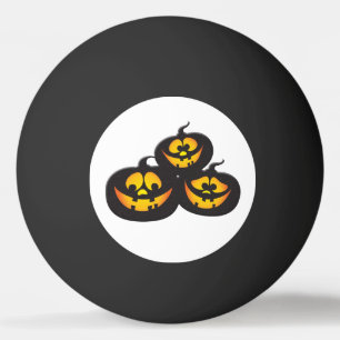 Pelota De Ping Pong Calabazas de Halloween con expresiones divertidas