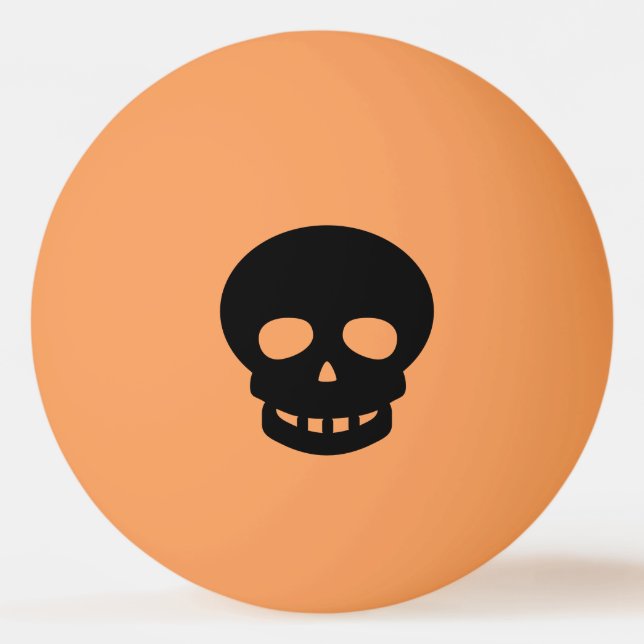 Pelota De Ping Pong Calavera oscura (Anverso)