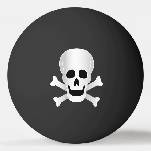 Pelota De Ping Pong Calaveras Y Huesos (Anverso)