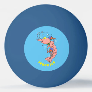 Pelota De Ping Pong Camarón alegre, personalizado de la gamba