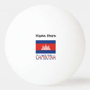 Pelota De Ping Pong Camboya Bandera Camboyana Nombre Personalizado 