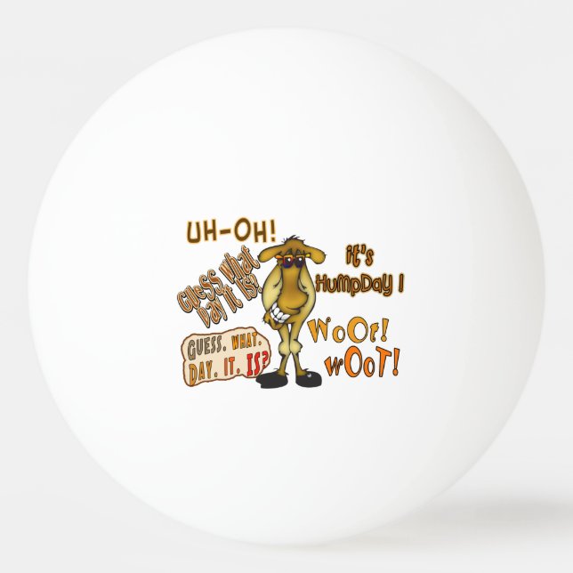 Pelota De Ping Pong Camello Humpday de Guay con sombras (Anverso)