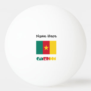 Pelota De Ping Pong Camerún y bandera camerunesa personalizados