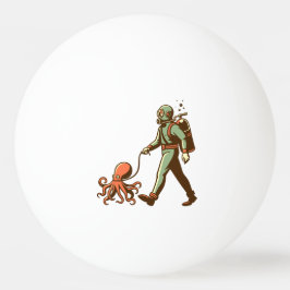 Pelota De Ping Pong Caminando por el pulpo