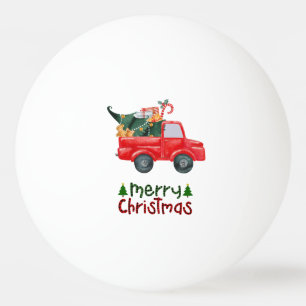 Pelota De Ping Pong Camión rojo con árbol de Navidad para jugador de p