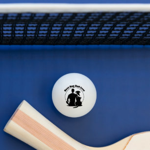Pelota De Ping Pong Camiseta Mejor Papá Perro del Mundo Silueta de Hom