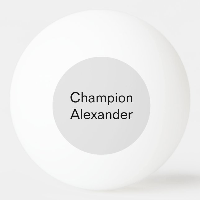 Pelota De Ping Pong Campeón moderno con nombre de personalizable (Anverso)