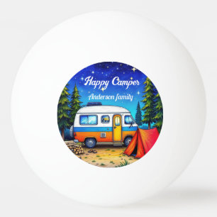 Pelota De Ping Pong Camper Camping Blue Green Nature Picnic