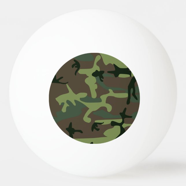 Pelota De Ping Pong Camuflaje Camo Patrón Verde Marrón (Reverso)