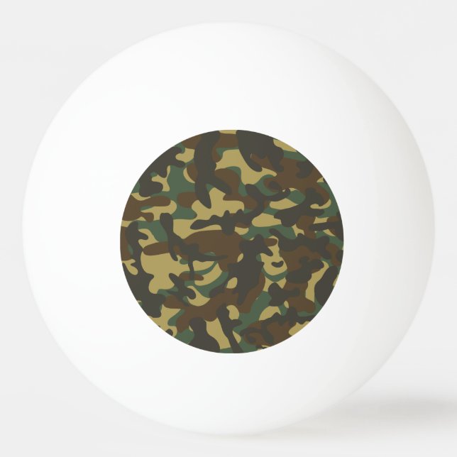 Pelota De Ping Pong Camuflaje de bosque  (Anverso)
