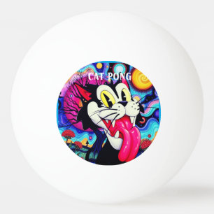 PELOTA DE PING PONG CANADÁ PRIMERO GATO
