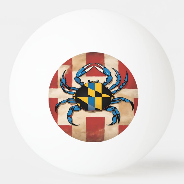 Pelota De Ping Pong Cangrejo azul de Maryland (Anverso)
