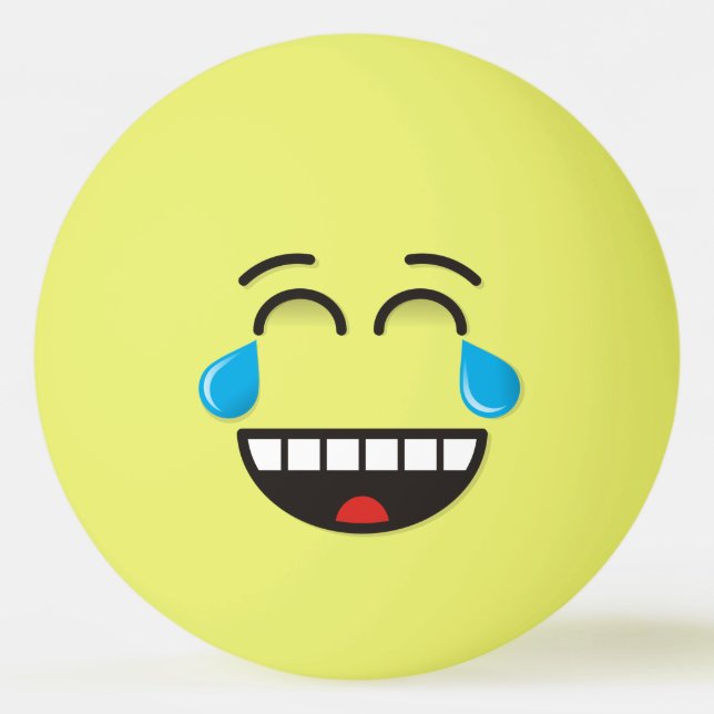 Pelota De Ping Pong Cara con lágrimas de alegría (Anverso)
