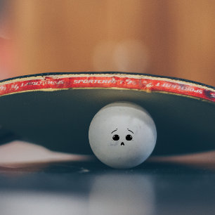 Pelota De Ping Pong Cara de asustado divertida Ping Pong Ball