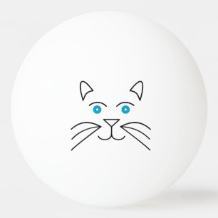 Pelota De Ping Pong Cara de gato