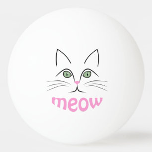 Pelota De Ping Pong Cara de gato