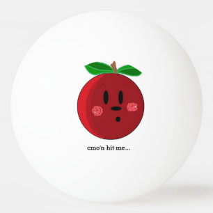Pelota De Ping Pong Cara de Manzana Divertida con Frase