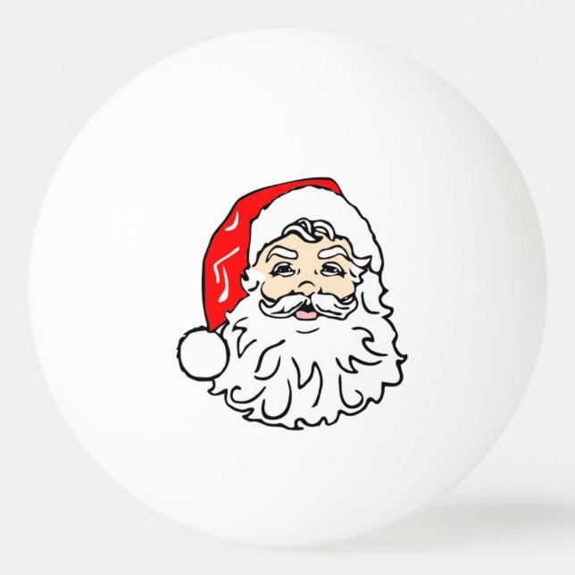 Pelota De Ping Pong Cara de Santa Claus (Anverso)
