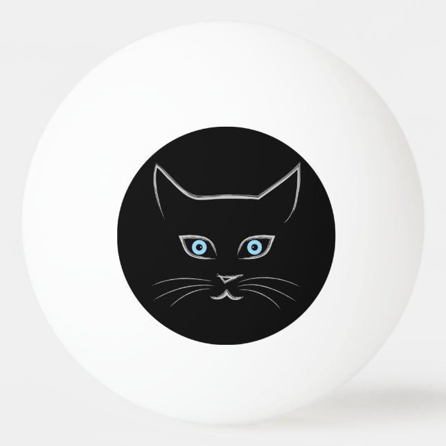 Pelota De Ping Pong Cara del gato (Anverso)