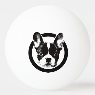 Pelota De Ping Pong Cara del perro del bulldog francés