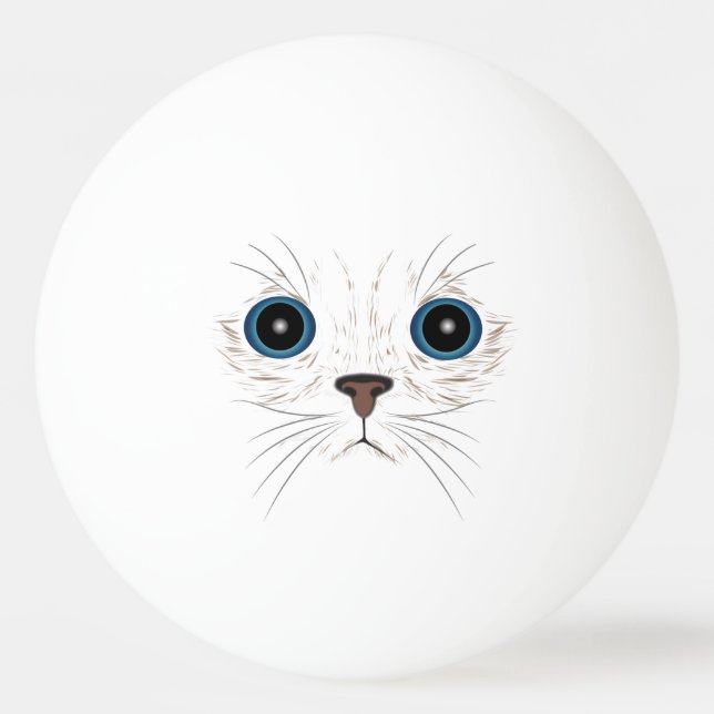 Pelota De Ping Pong Cara divertida de gatitos (Reverso)
