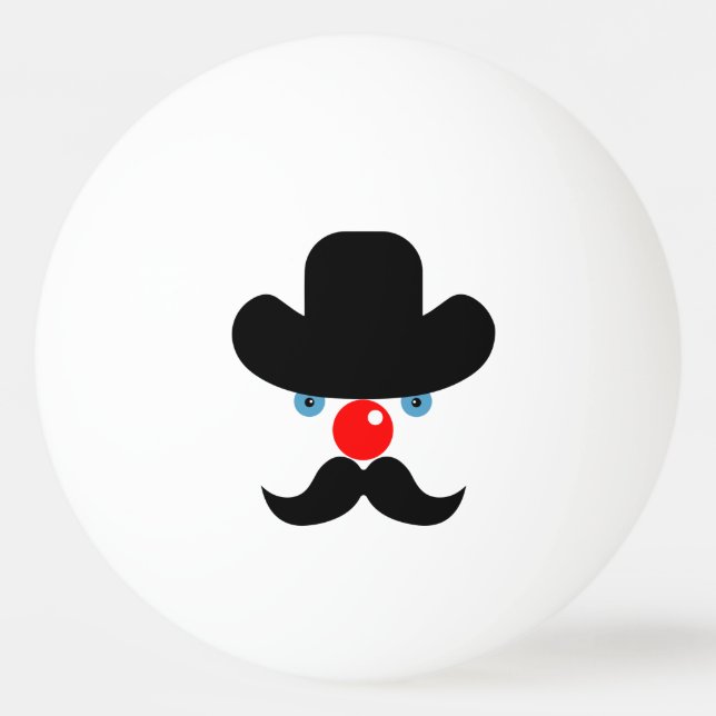 Pelota De Ping Pong Cara divertida de payaso (Anverso)