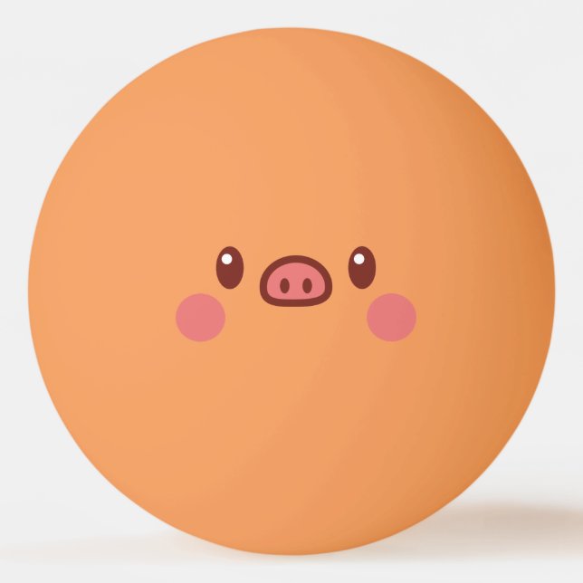 Pelota De Ping Pong Cara divertida. Emoji. Emoticón. ¡Sr. Porky! (Reverso)