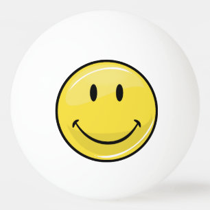 Pelota De Ping Pong Cara feliz amarilla clásica
