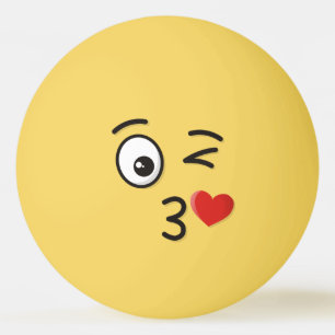 Pelota De Ping Pong Cara lanzando un beso