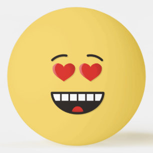 Pelota De Ping Pong Cara sonriente con ojos en forma de corazón Ping P