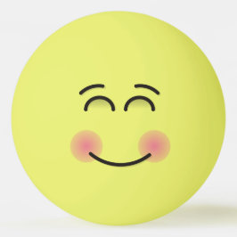 Pelota De Ping Pong Cara sonriente con ojos sonrientes