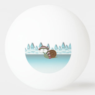 Pelota De Ping Pong Caracol suave en la capa durmiente
