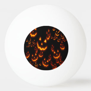 Pelota De Ping Pong Caras brillantes de Jack O' Lantern