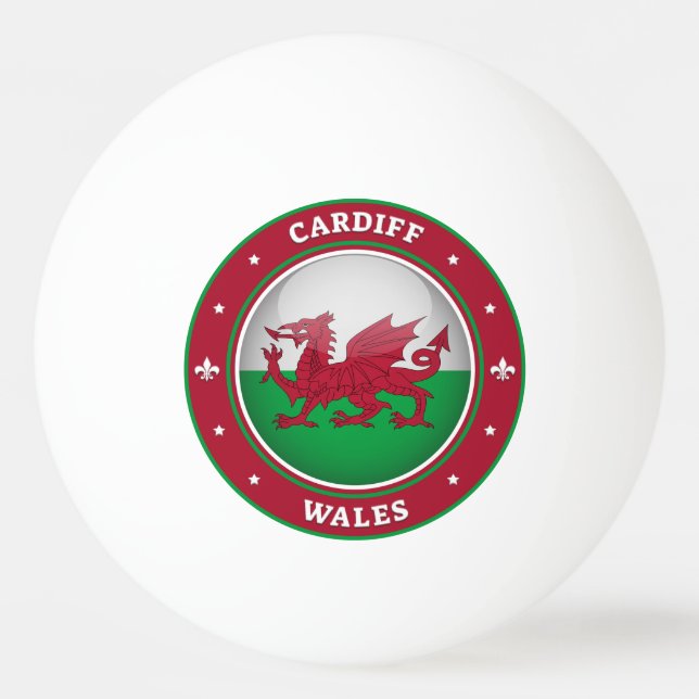 Pelota De Ping Pong Cardiff Wales (Anverso)