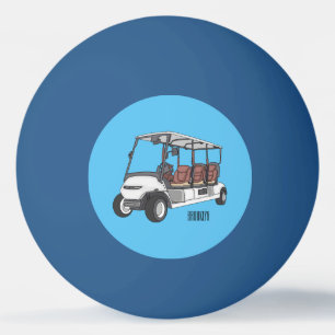 Pelota De Ping Pong Carro de golf / ilustracion personalizado de coche