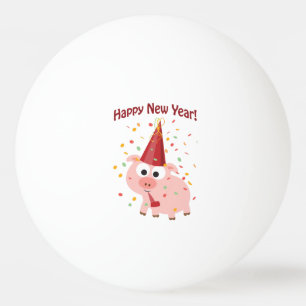 Pelota De Ping Pong Cerdo de Año Nuevo Feliz