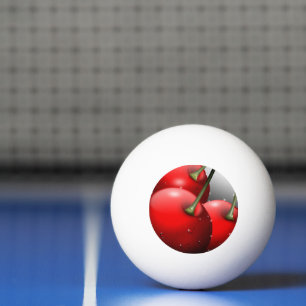 Pelota De Ping Pong Cerezas con gotas de excremento
