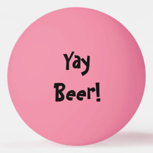 Pelota De Ping Pong ¡Cerveza Yay! Brillo En La Oscuridad