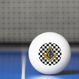 Pelota De Ping Pong Checkers Masonic Freemasons Square y Compass