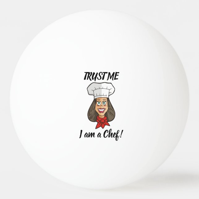 Pelota De Ping Pong Chef femenino (Anverso)