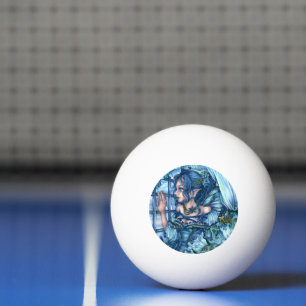 Pelota De Ping Pong Chica de hadas espumosas vista de un invierno de z