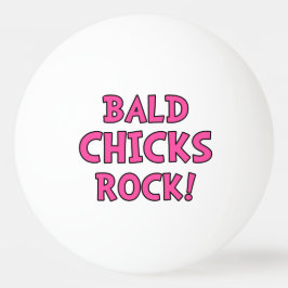 Pelota De Ping Pong Chicas Calvas Rock - Conciencia sobre el Cáncer